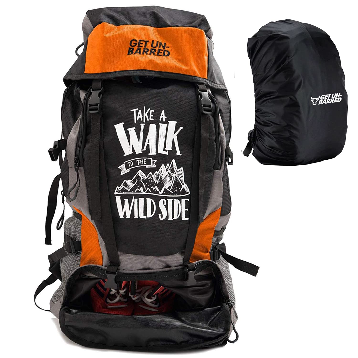 Get Un-barred 55 Ltr Travel Backpack (Orange) Mufubu Get Un-barred 55 Ltr Travel Backpack (Orange) Mufubu
