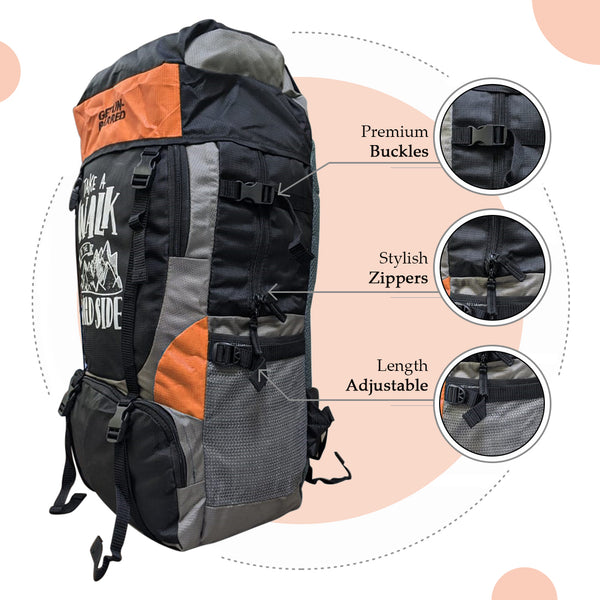Get Un-barred 55 Ltr Travel Backpack (Orange)