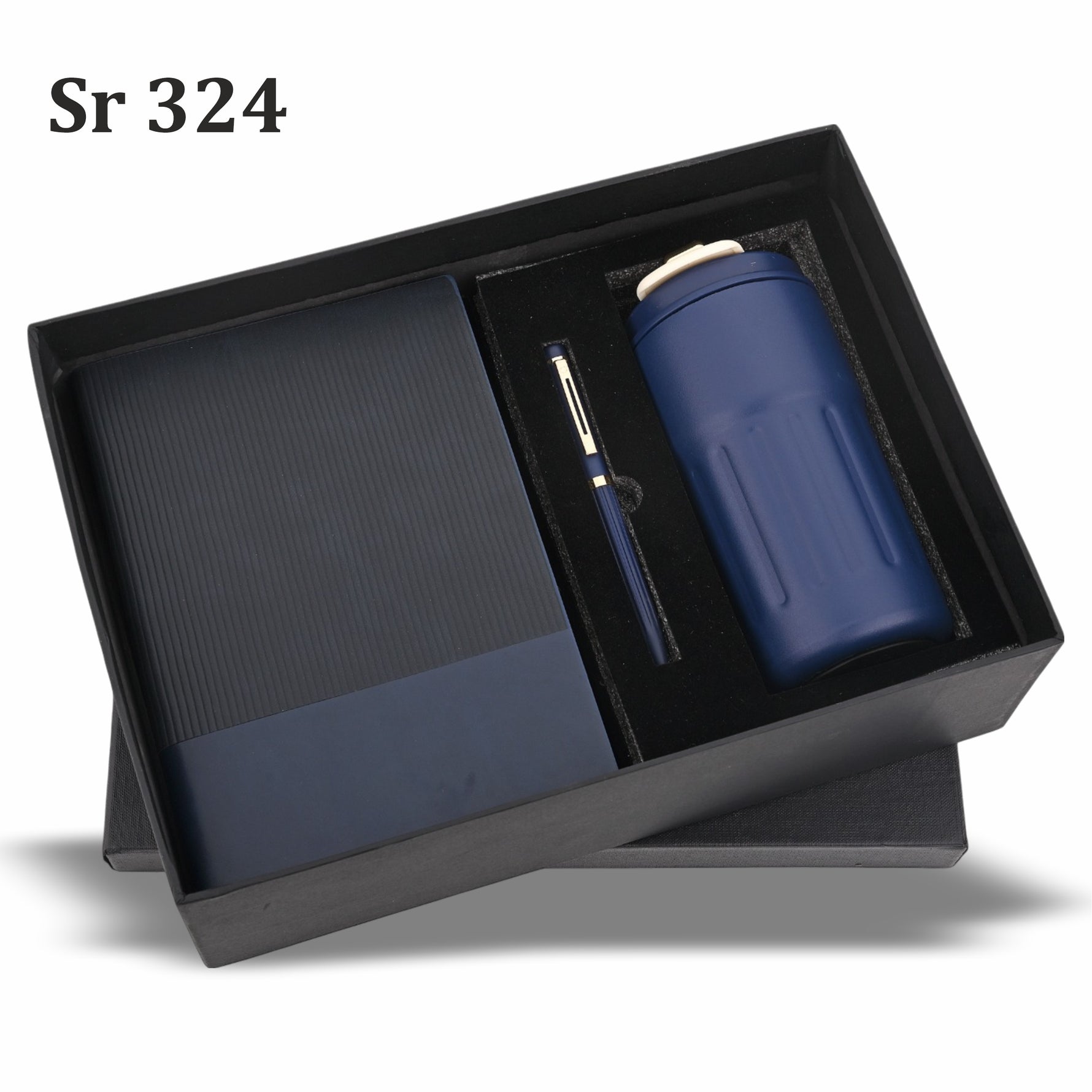 PREMIUM MUG 3 IN 1SET FLASK,PEN ,DIARY,SET- BLUE