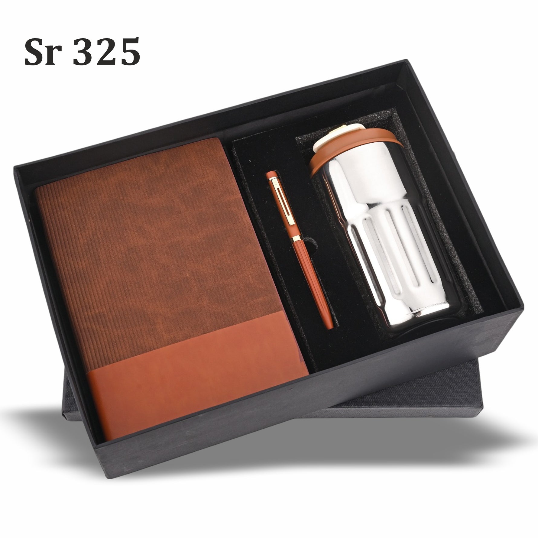 PREMIUM MUG 3 IN 1SET FLASK,PEN ,DIARY,SET- TAN