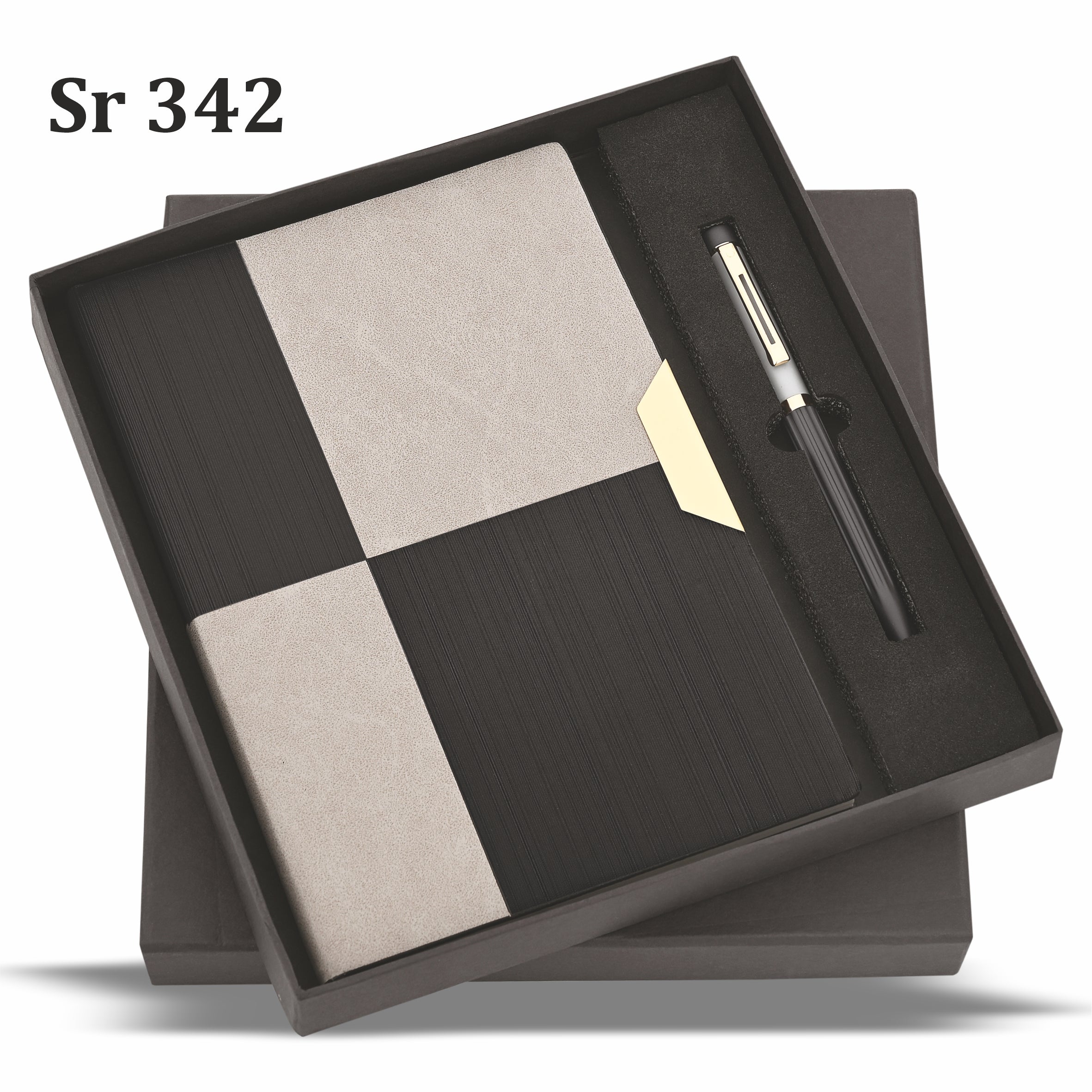 BLACK  BLOCKS METAL PEN & A5 DIARY