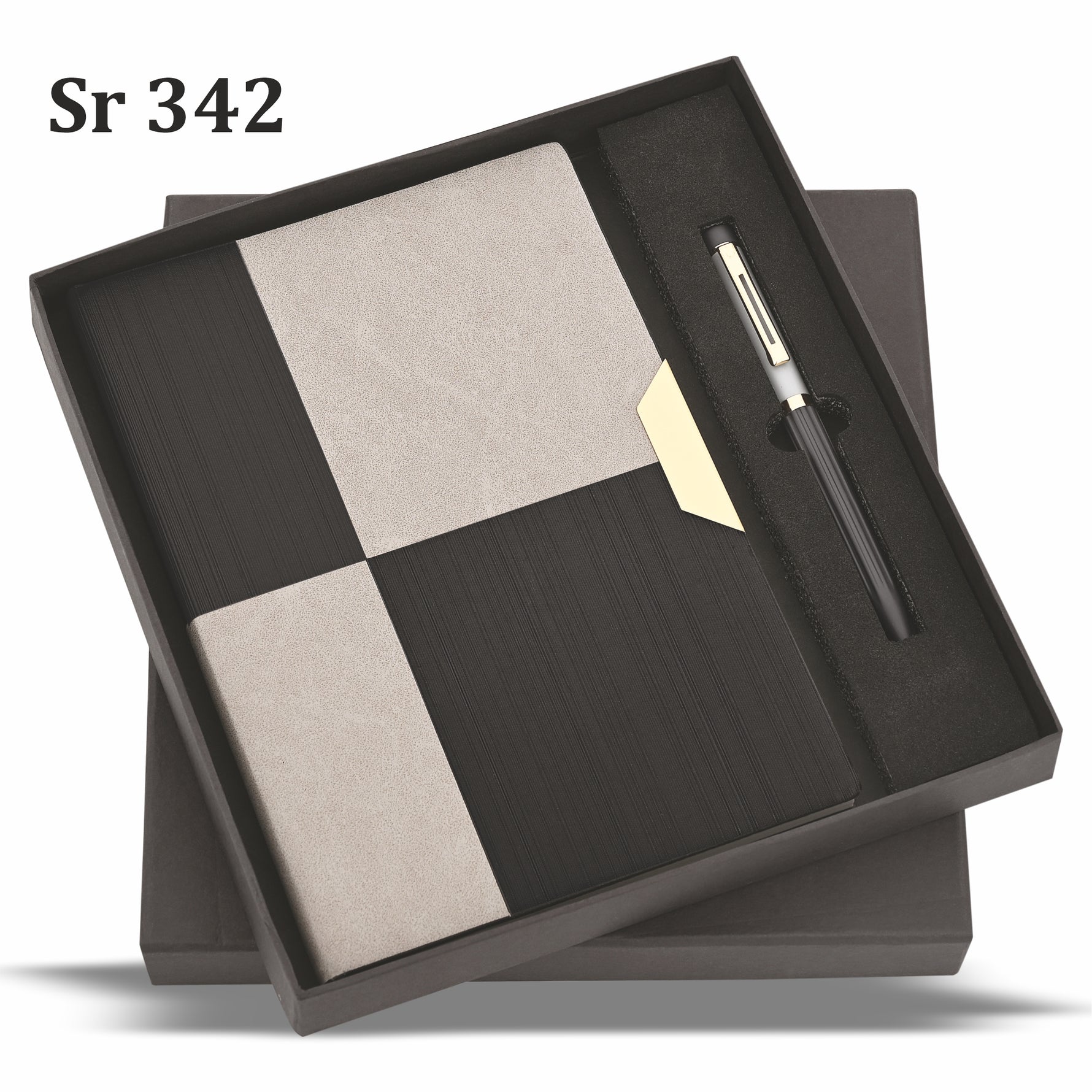 BLACK  BLOCKS METAL PEN & A5 DIARY