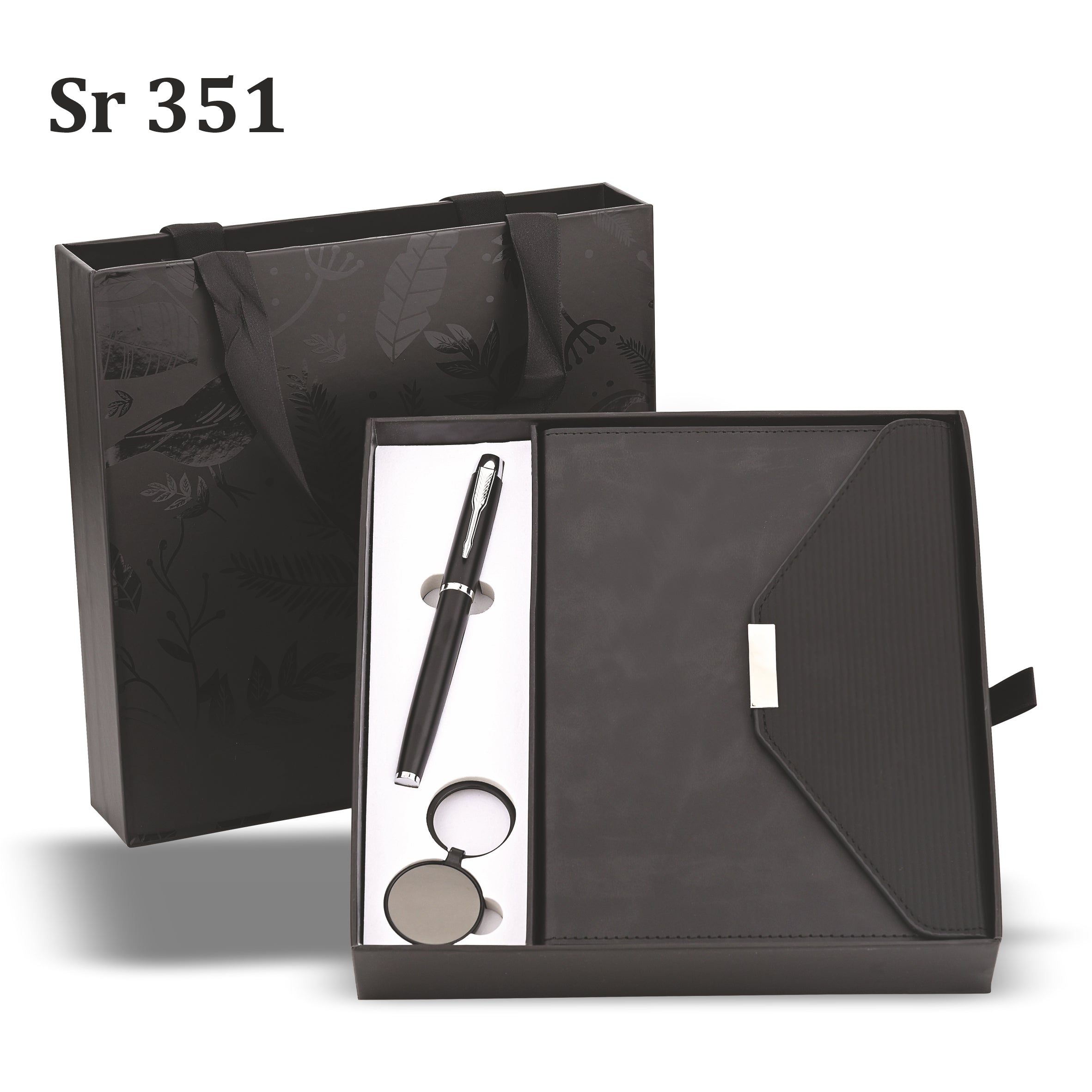 BLACK ELASTIC   4 IN 1 PEN, DAIRY ,CARDHOLDER& KEYCHAIN