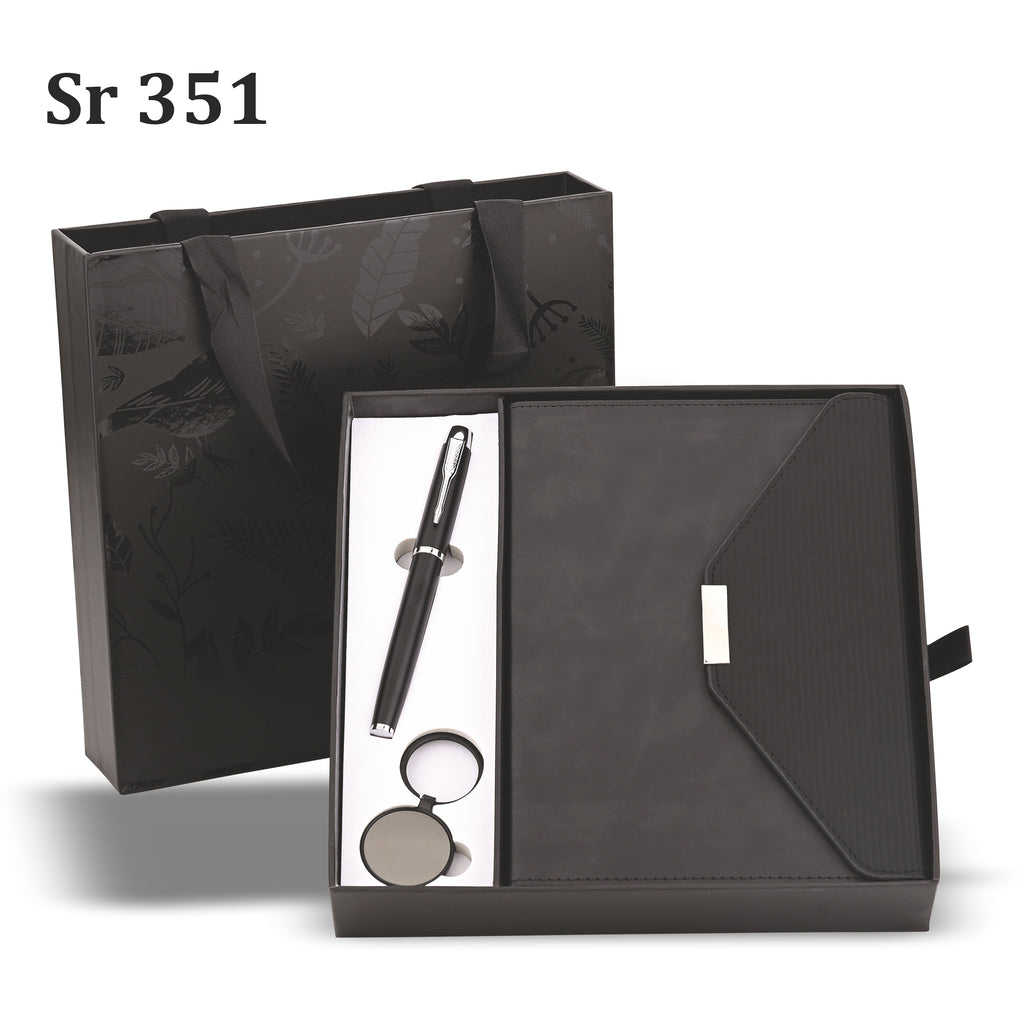 BLACK ELASTIC   4 IN 1 PEN, DAIRY ,CARDHOLDER& KEYCHAIN