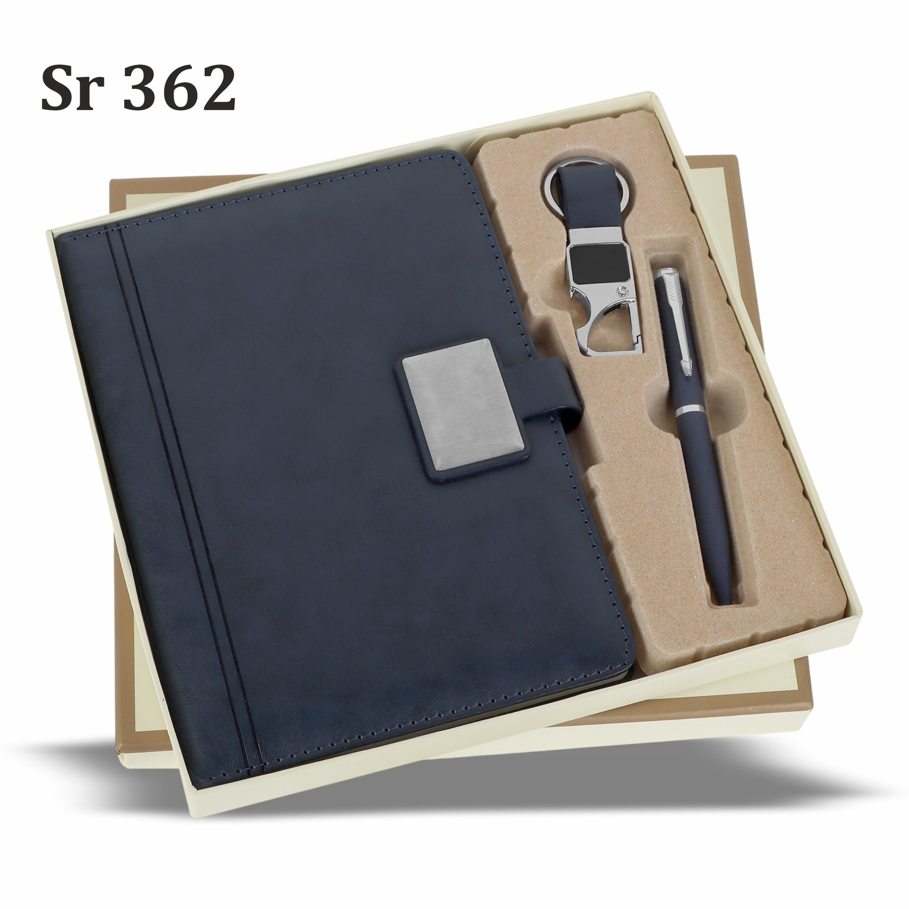 ELITE BLUE DIARY,PEN,KEYCHAIN