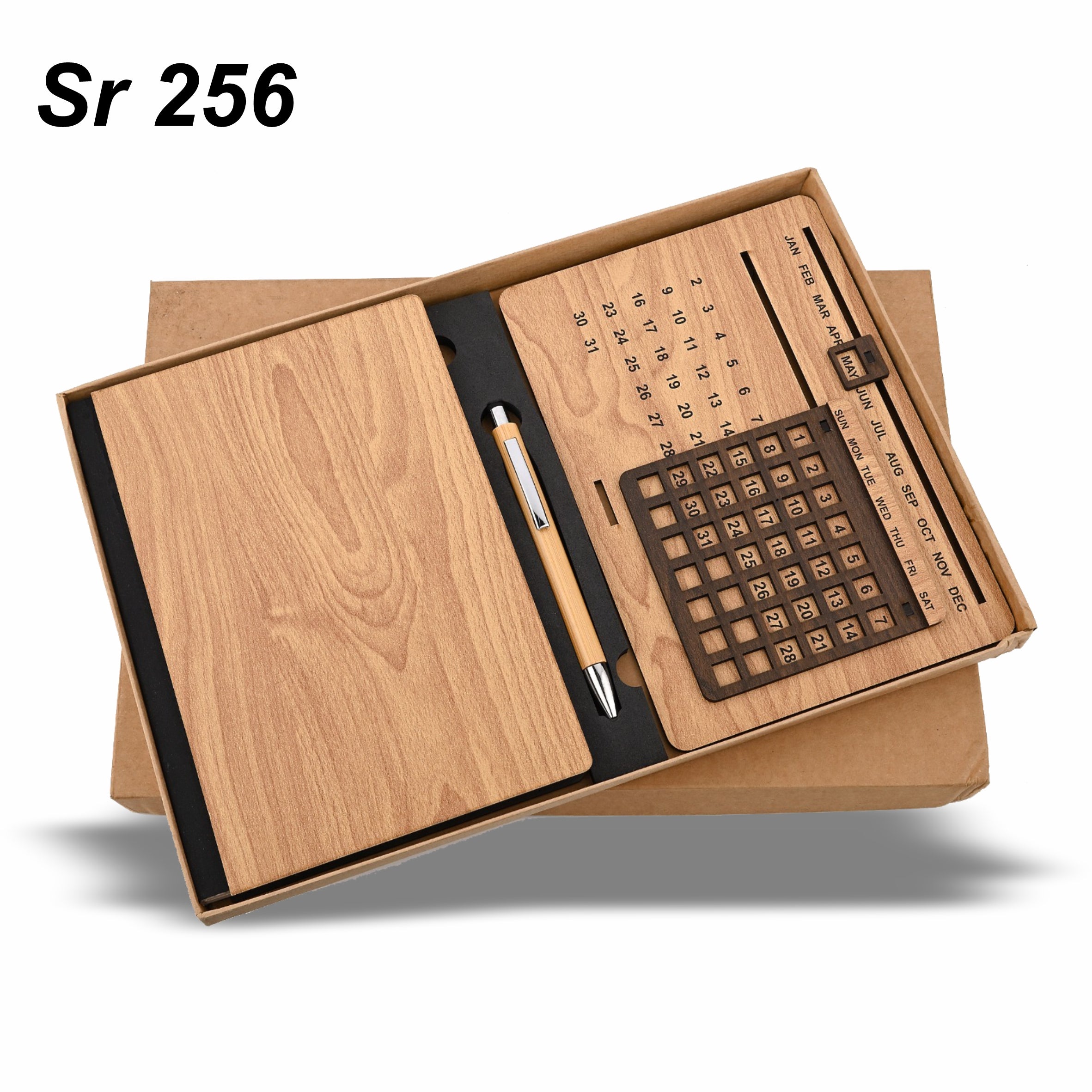 WOODEN DIARY PEN & LIFETIME  CALENDAR