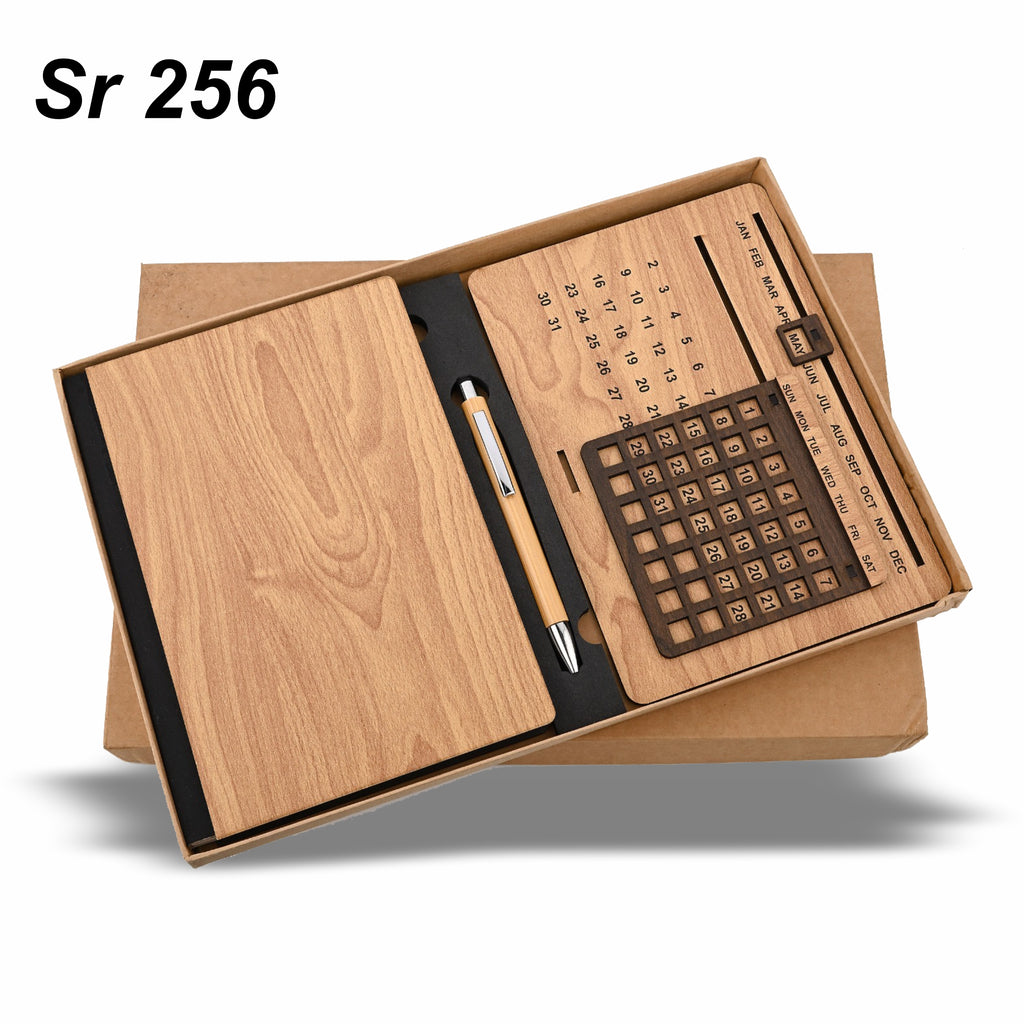 WOODEN DIARY PEN & LIFETIME  CALENDAR