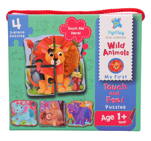 My First Touch & Feel Puzzles : Wild Animals