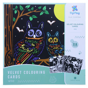 Velvet Colouring Cards - Wild