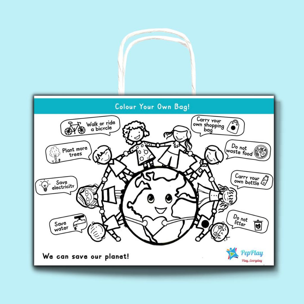 Colour Me Paper Bags - Save Our Planet (41 x31 x13)