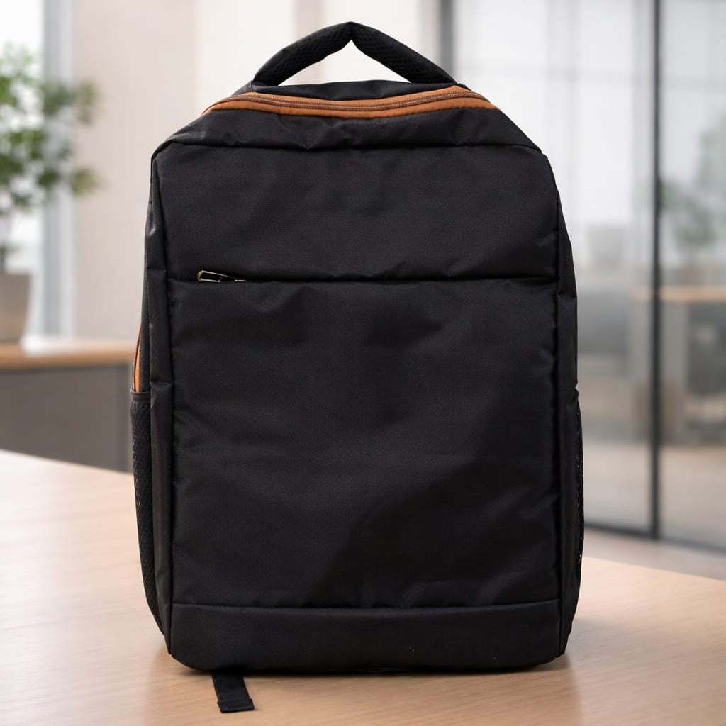 Branded Corporate Backpack — Front-Zip Work Commuter Bag