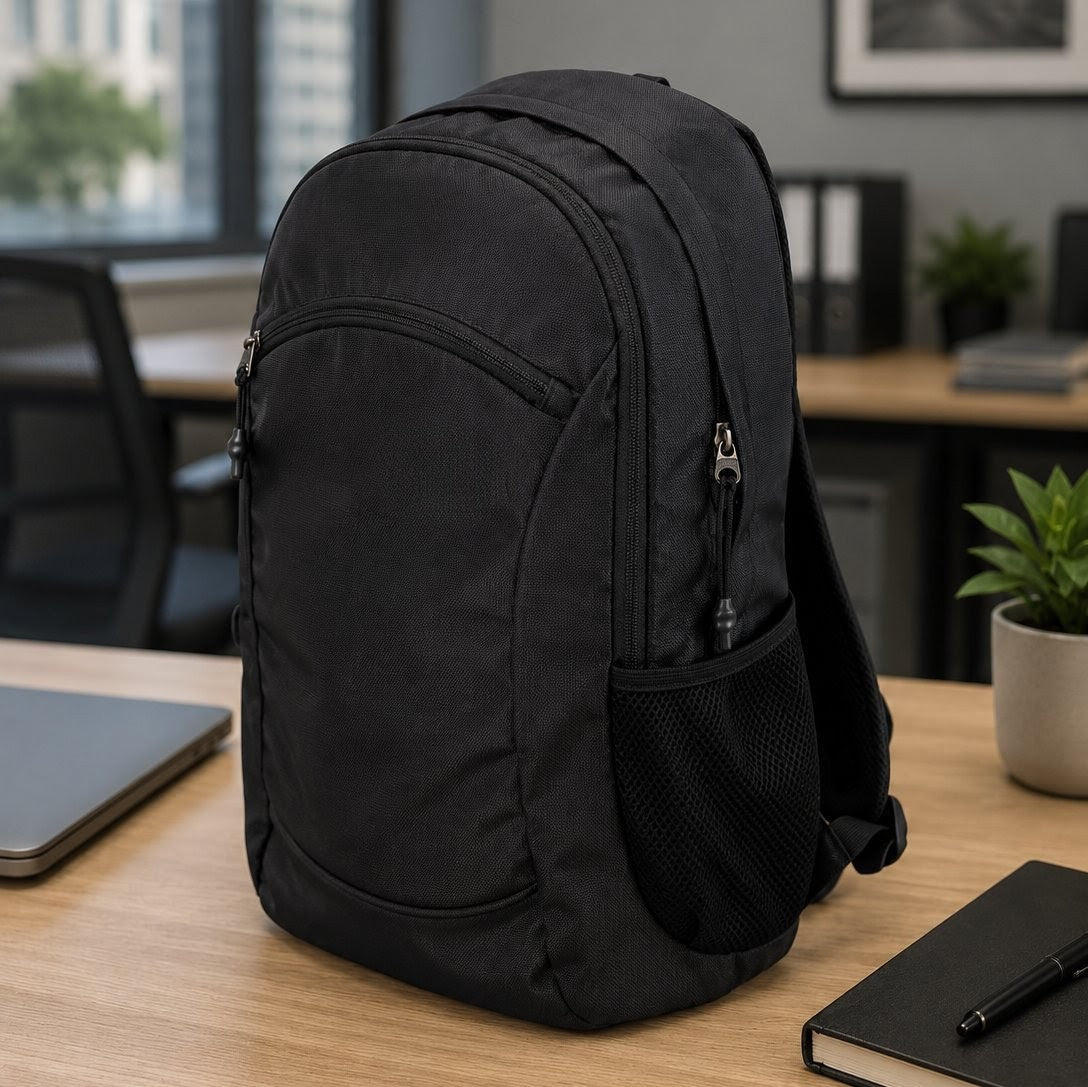 Mufubu Classic Minimalist Black Backpack