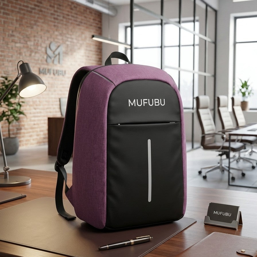 MUFUBU Aero Sleek Anti-Theft Sling Bag,Plum Purple & Matte Black