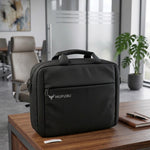 Minimalist Black Laptop Bag,Stealth Black / Matt Black