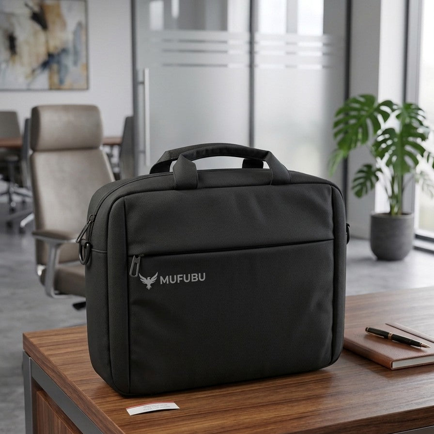 Minimalist Black Laptop Bag,Stealth Black / Matt Black