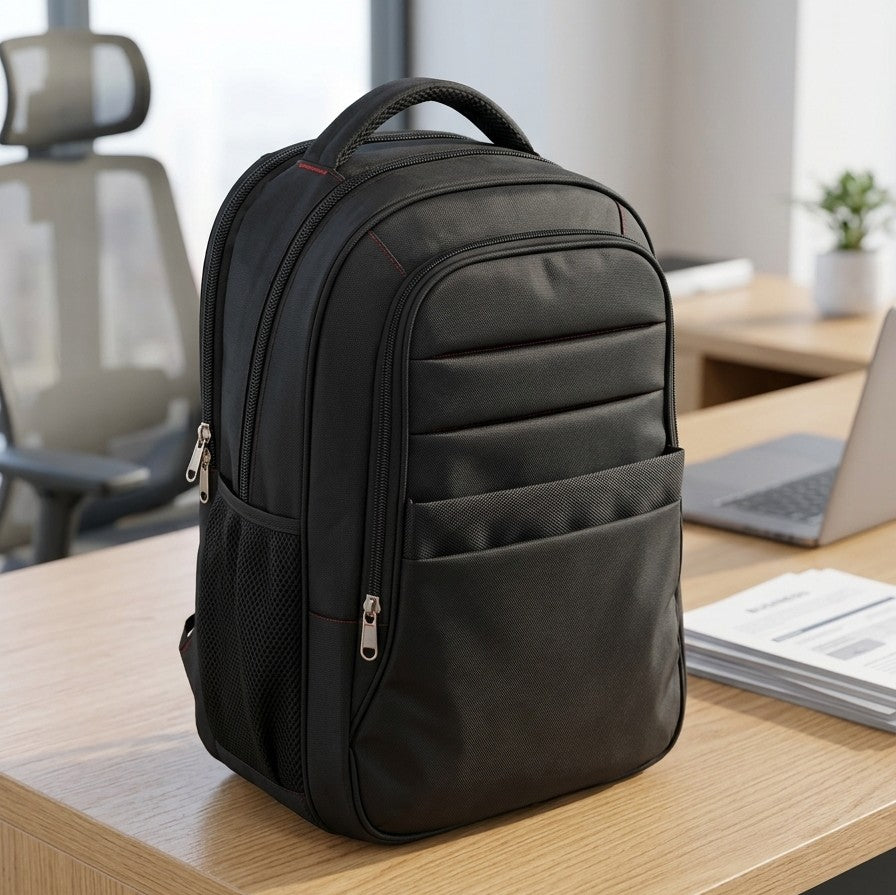Ribbed Comfort Backpack,Obsidian Black