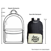 Nano Backpack 15 Ltr Love Yourself More Black + Pistachio