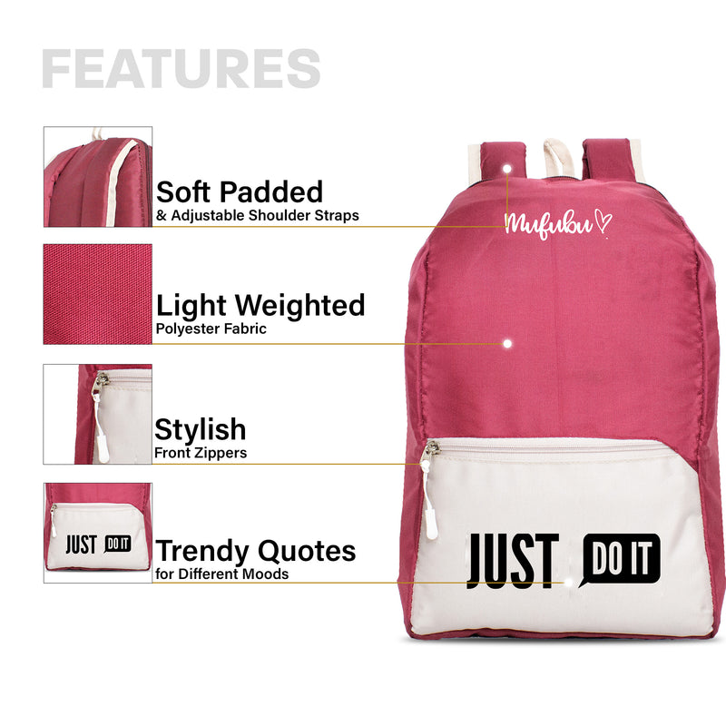 Nano Backpack 15 Ltr Just Do It Wine + Beige