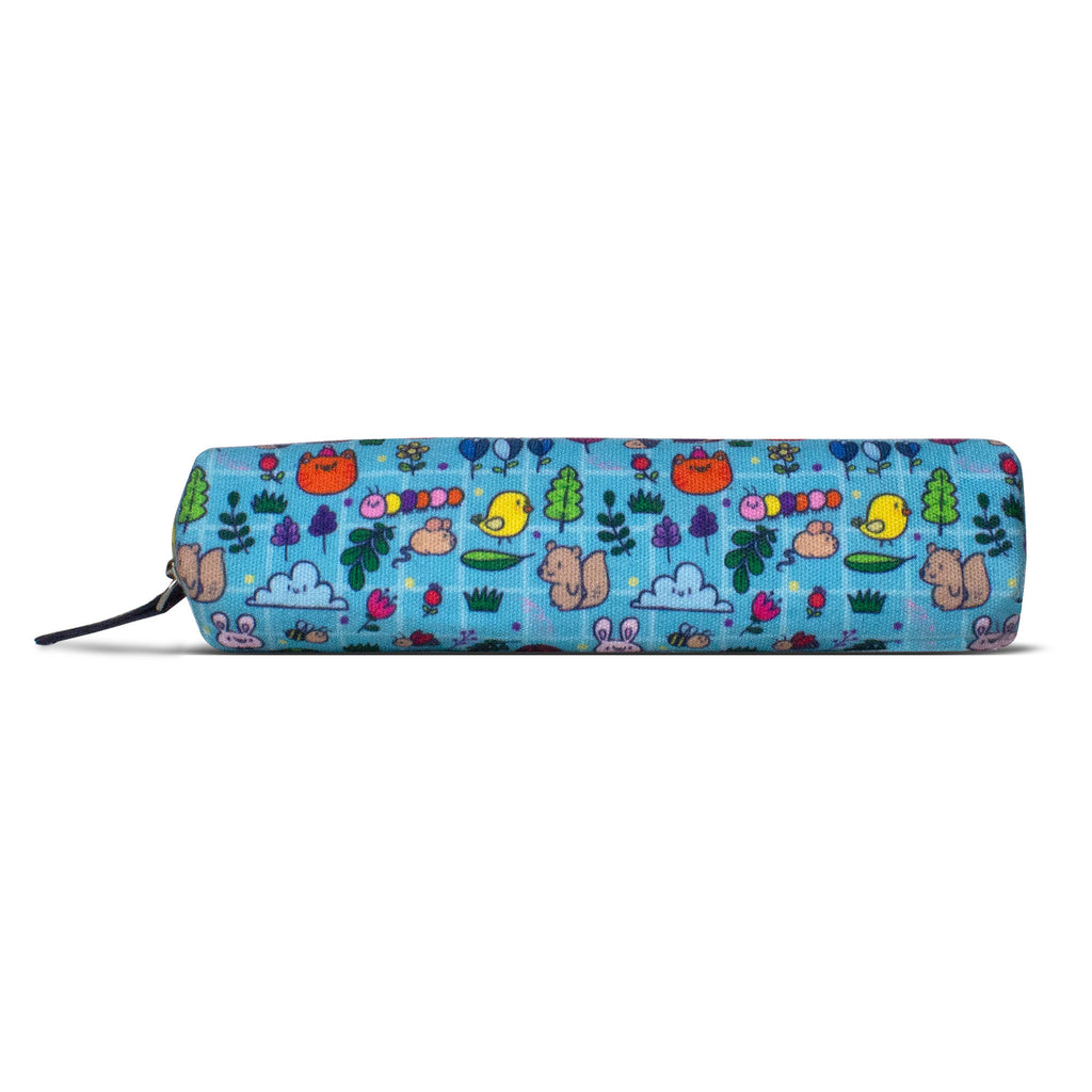 Printed Pencil Pouch (Blue)