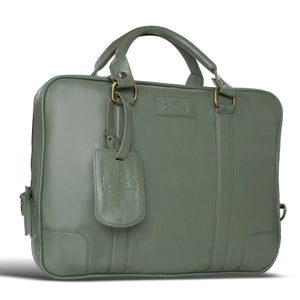 Green Leatherette Laptop bag