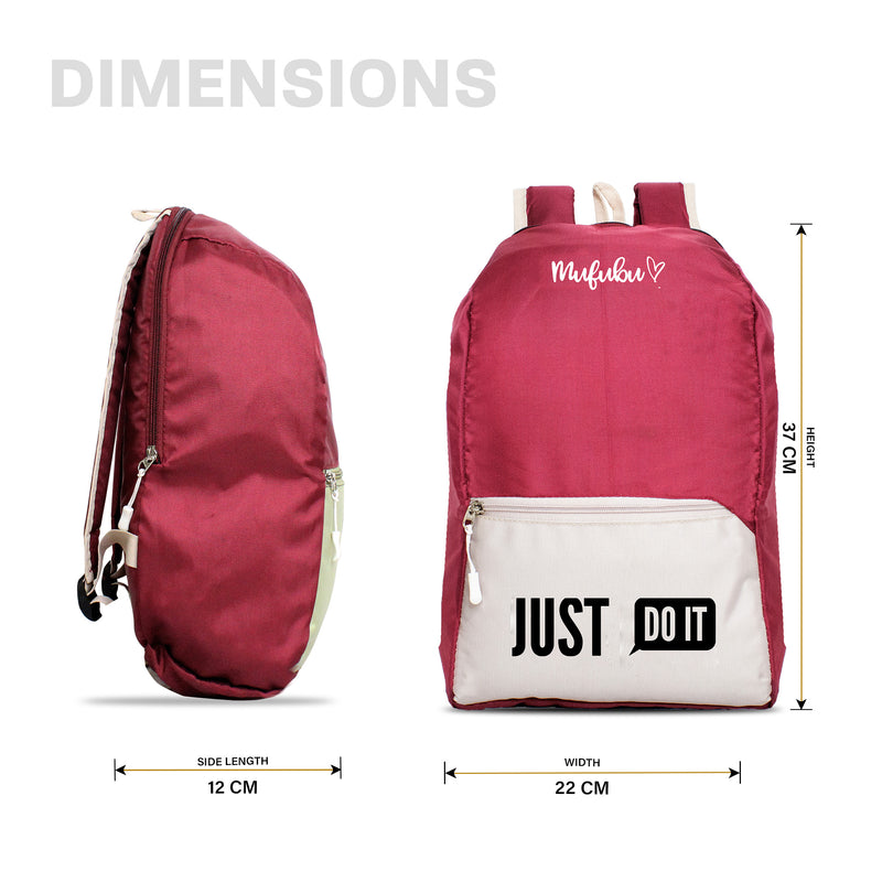 Nano Backpack 15 Ltr Just Do It Wine + Beige