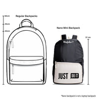 Nano Backpack 15 Ltr Make Your Dream Happen Black + Beige