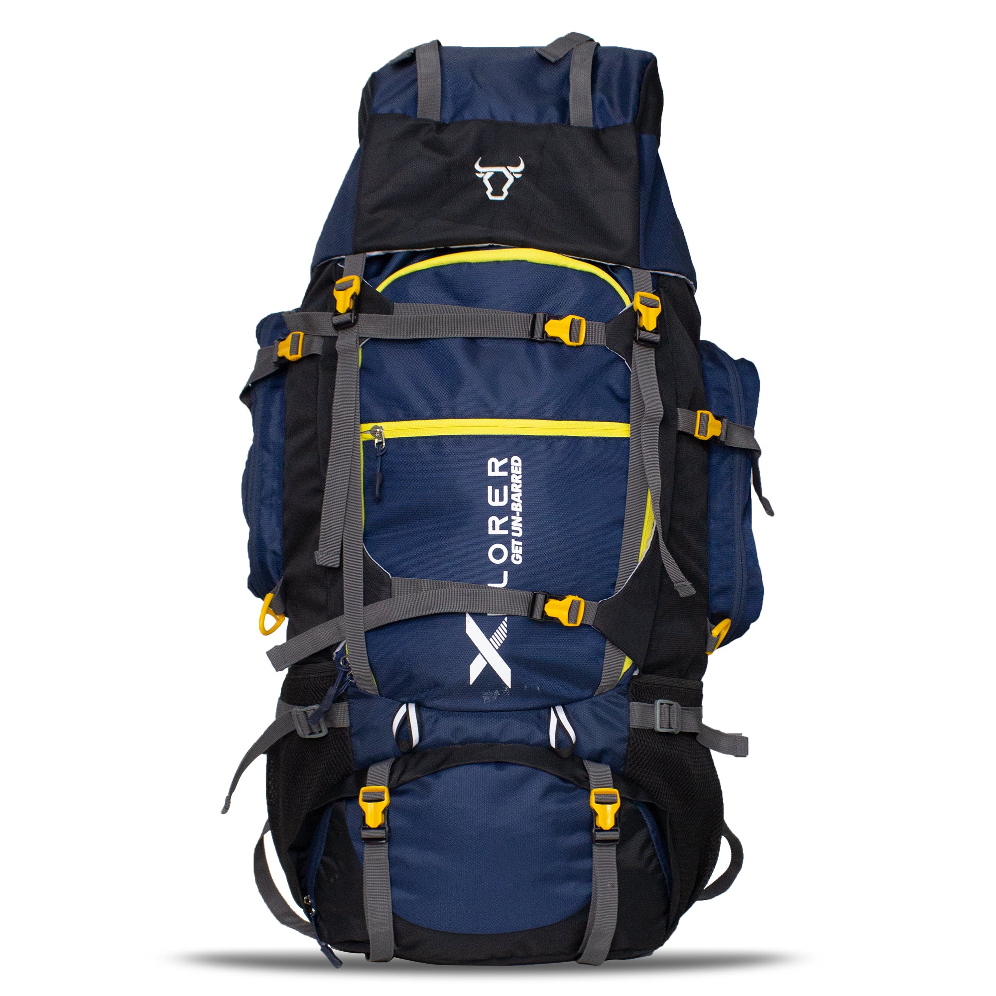 Explorer 95 Ltr hiking Rucksack- Navy Blue+Black – Mufubu