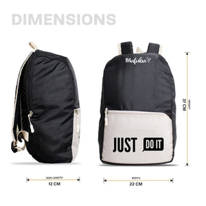 Nano Backpack 15 Ltr Just Do It Black + Beige