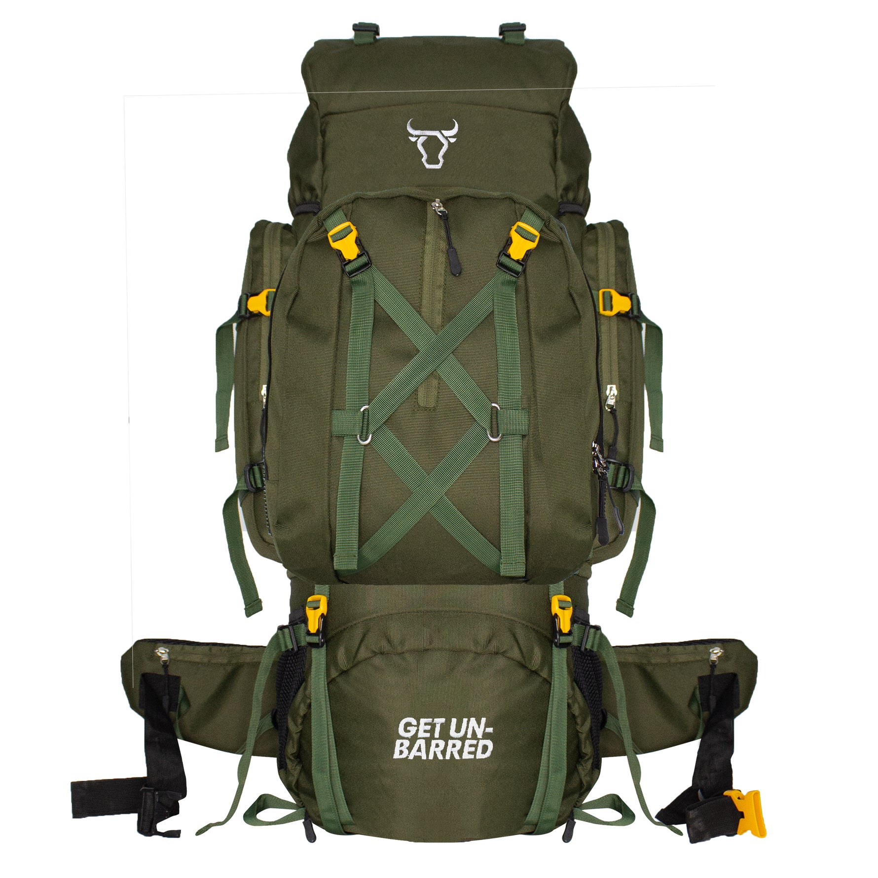 Hiker 80+15 Ltr hiking Rucksack- Green