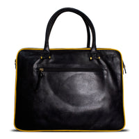 Aristo Laptop Bag - Black + Mustard