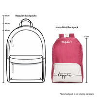 Nano Backpack 15 Ltr Love Yourself More Wine + Beige