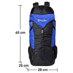 Fearless 60 LTR Rucksack - Black + Blue