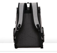 Stylish USB Laptop Backpack Bag Color Black and Grey- Easily and Conveniently Charge Your Phone, Tablet and Other Devices Without Opening Up The Backpack