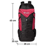 Fearless 60 LTR Rucksack - Black +Red