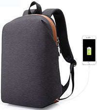 Oxford Fabric Black Anti Theft Laptop Backpack with USB Cable and In-Built Charging Port