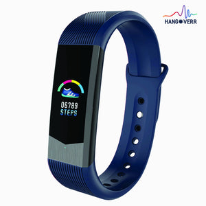 Hangoverr Power Beat Plus Water Resistant Fitness Activity, Functions Heart Rate and Blood Pressure Smart Tracker Band (Blue)