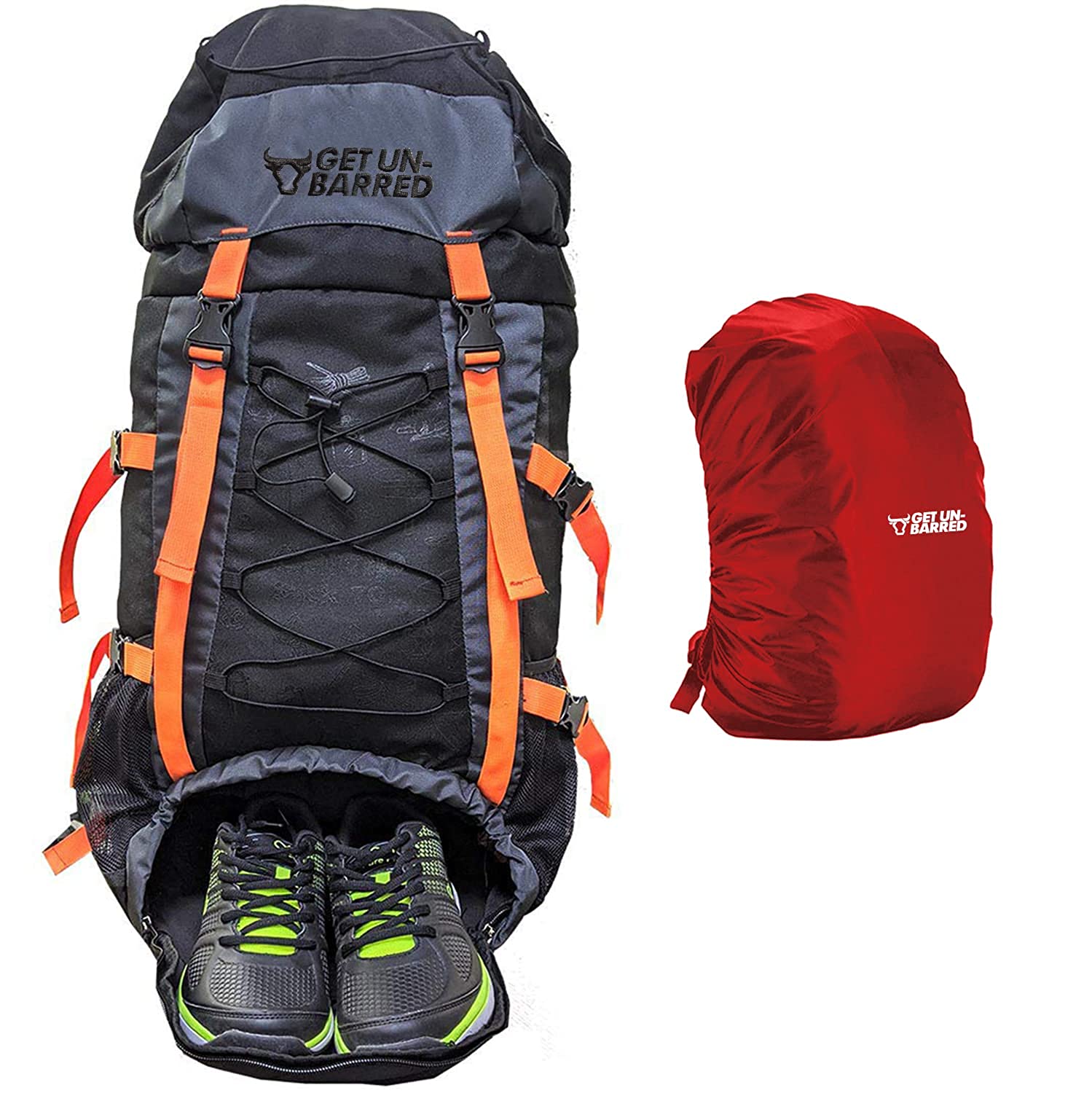 Campsack 75 ltrs Rucksack - Neon Orange