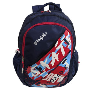 Skate Board School Backpack - Navy Blue