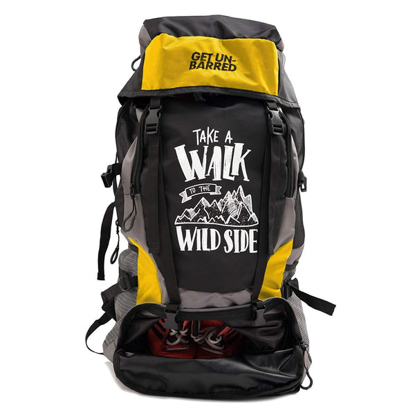 Get Un-barred 55 Ltr Travel Backpack (Yellow)