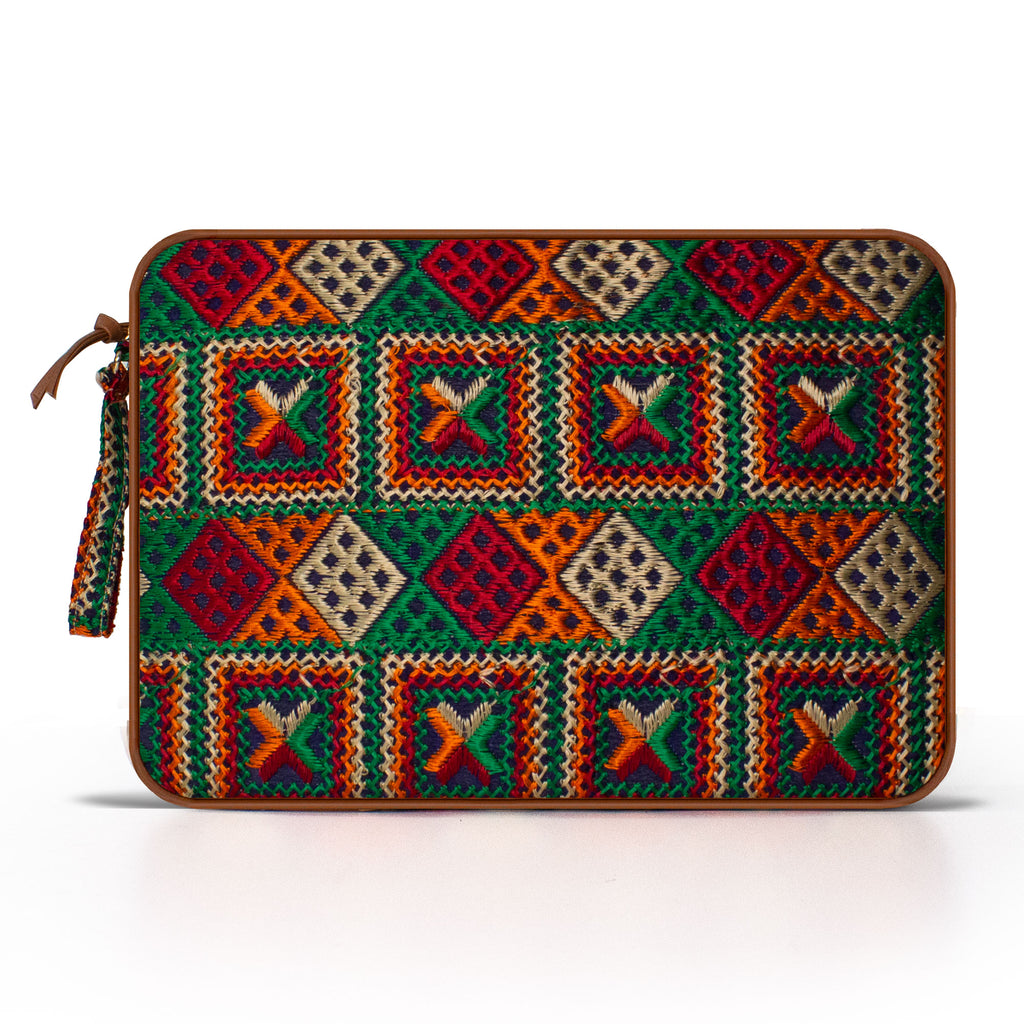 Phulkari Laptop Sleeve- Blue