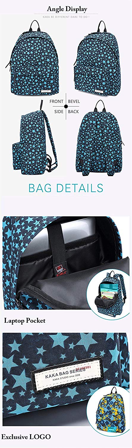 KAKA waterproof Laptop Backpack for Boys and Girls - Blue