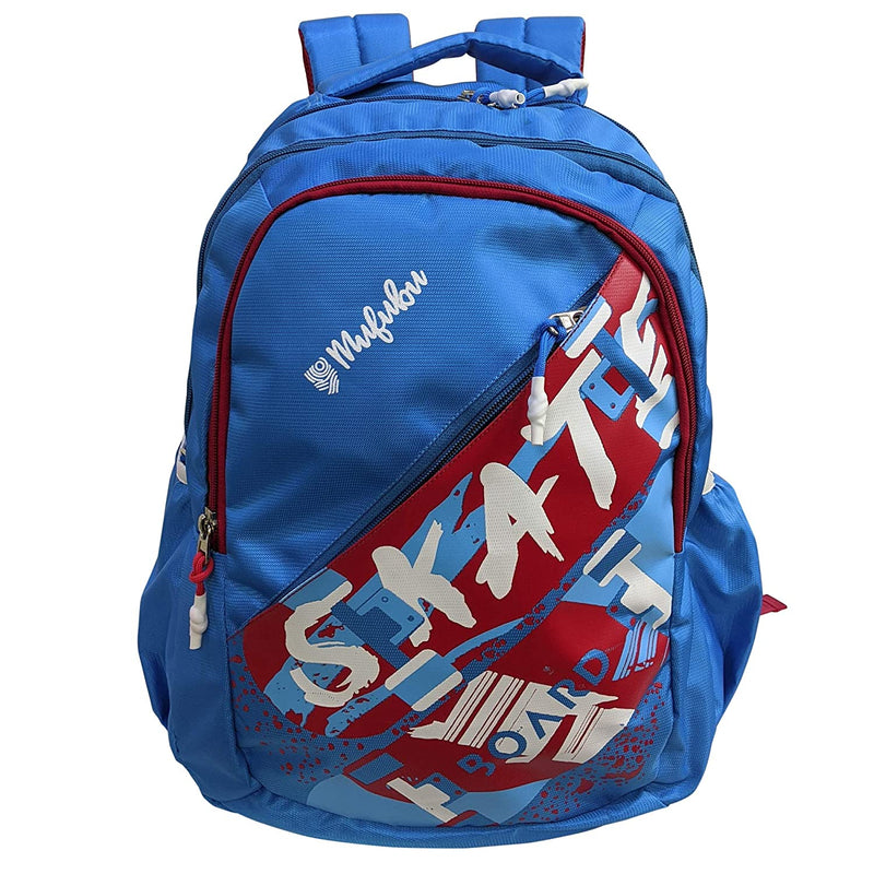 Skate Board School Backpack - Sky Blue