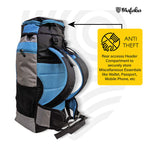 Climber 45 + 5 LTR Rucksack with Rain Cover (Black/Green)