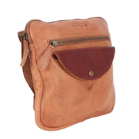 MUFUBU Presents Cosmo London 100% Genuine Leather Stylish Casual Sling Bags - Tan Color