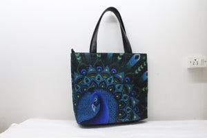 Peacock Printed Tote Bag