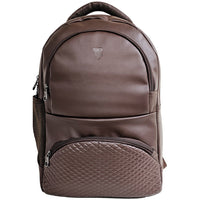 Brown German Faux Leather 17 inches Laptop Backpack