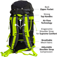 Campsack 75 ltrs Rucksack - Neon Green