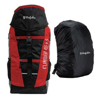 Climber 45 + 5 LTR Rucksack with Rain Cover (Black/Red)