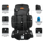 Everest 90 Litre Rucksack (Black)