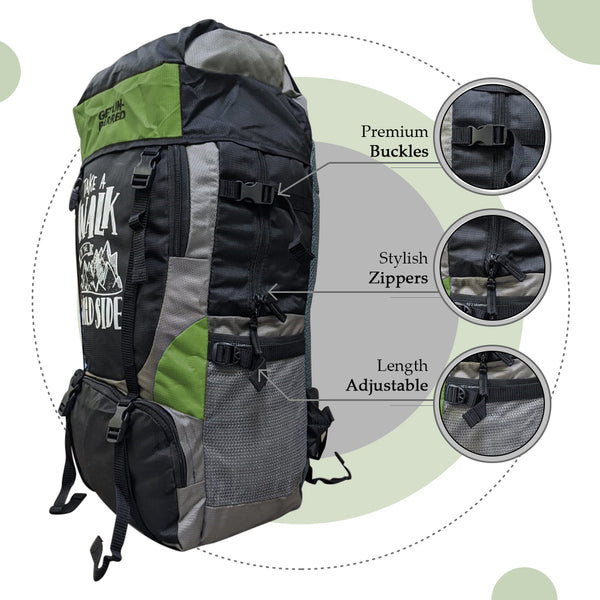 Get Un-barred 55 Ltr Travel Backpack (Green)
